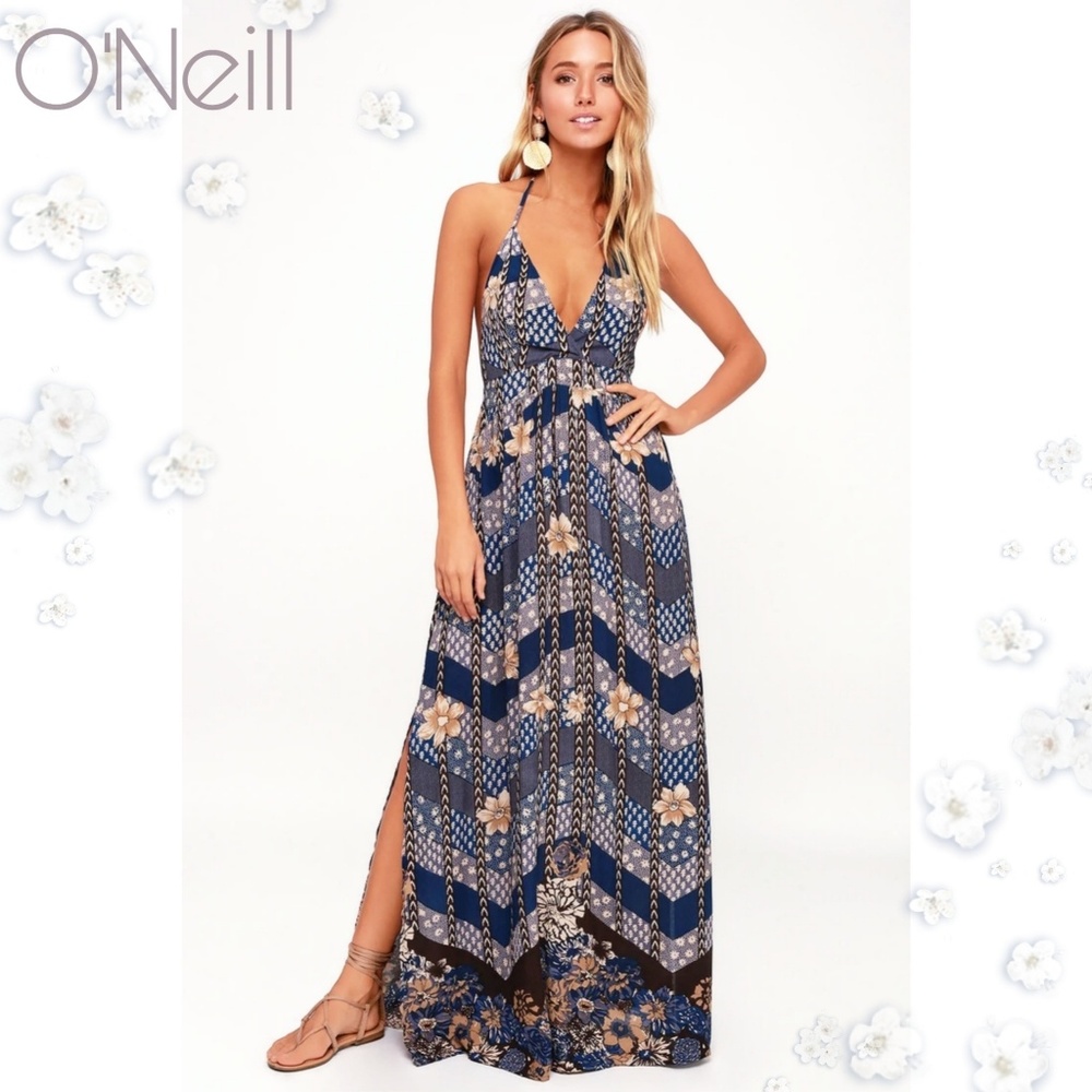 🌻O'Neill Annalisa Halter Maxi Dress